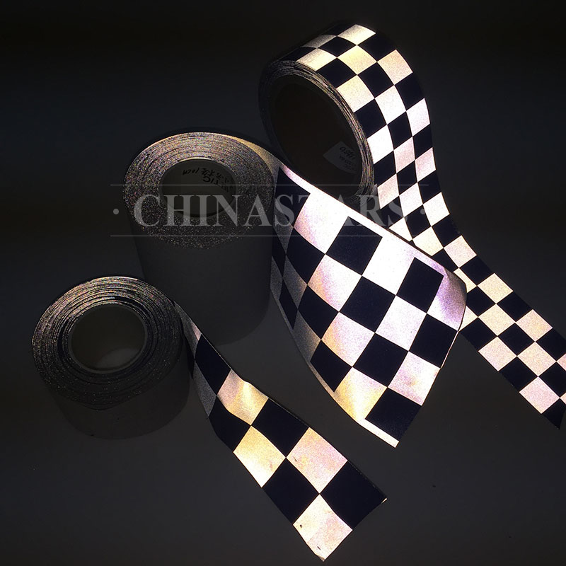 亮银TC新半岛官方端网站印刷方格 安全警示服用方格反光带